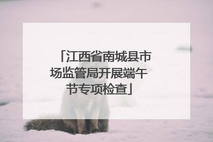 江西省南城县市场监管局开展端午节专项检查