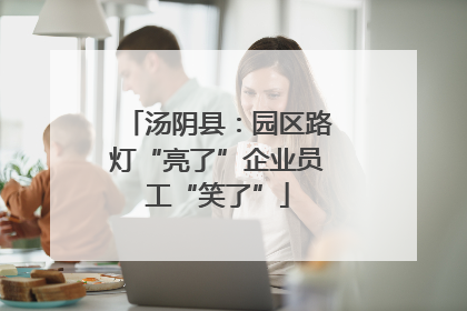 汤阴县：园区路灯“亮了”企业员工“笑了”