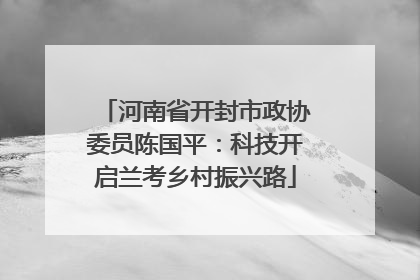 河南省开封市政协委员陈国平：科技开启兰考乡村振兴路