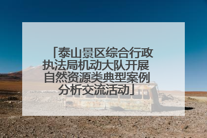 泰山景区综合行政执法局机动大队开展自然资源类典型案例分析交流活动