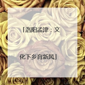 洛阳孟津：文化下乡育新风