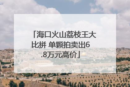 海口火山荔枝王大比拼 单颗拍卖出6.8万元高价