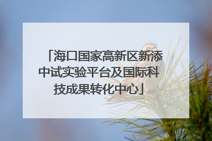 海口国家高新区新添中试实验平台及国际科技成果转化中心