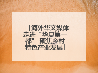 海外华文媒体走进“华夏第一都” 聚焦乡村特色产业发展