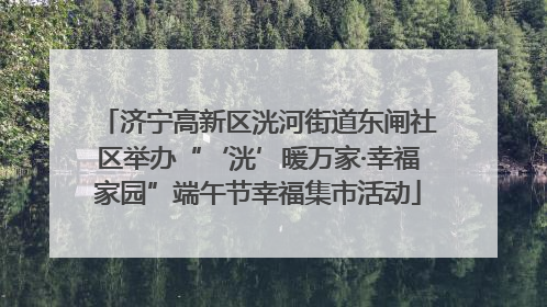 济宁高新区洸河街道东闸社区举办“‘洸’暖万家·幸福家园”端午节幸福集市活动