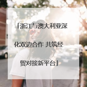 浙江与澳大利亚深化双边合作 共筑经贸对接新平台
