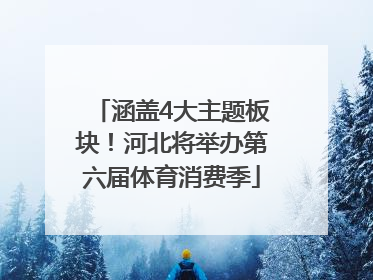 涵盖4大主题板块！河北将举办第六届体育消费季