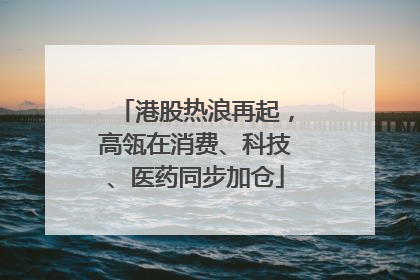 港股热浪再起，高瓴在消费、科技、医药同步加仓