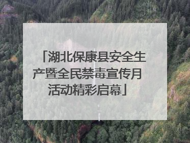 湖北保康县安全生产暨全民禁毒宣传月活动精彩启幕