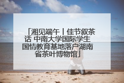 湘见端午丨佳节叙茶话 中南大学国际学生国情教育基地落户湖南省茶叶博物馆