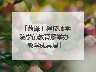 菏泽工程技师学院学前教育系举办教学成果展