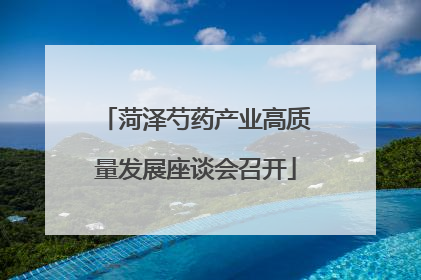 菏泽芍药产业高质量发展座谈会召开