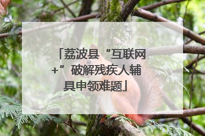 荔波县“互联网+”破解残疾人辅具申领难题