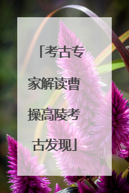 考古专家解读曹操高陵考古发现