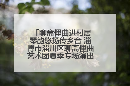 聊斋俚曲进村居 琴韵悠扬传乡音 淄博市淄川区聊斋俚曲艺术团夏季专场演出在杏园子村举行