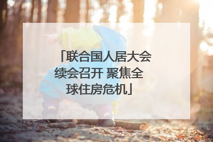 联合国人居大会续会召开 聚焦全球住房危机