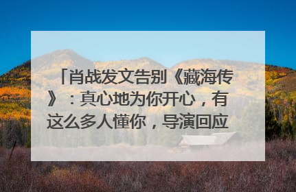 肖战发文告别《藏海传》：真心地为你开心，有这么多人懂你，导演回应“是否有第二季”