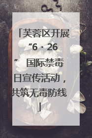 芙蓉区开展 “6・26” 国际禁毒日宣传活动，共筑无毒防线