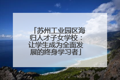 苏州工业园区海归人才子女学校：让学生成为全面发展的终身学习者