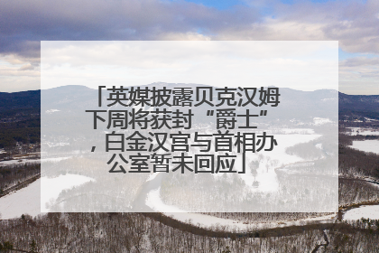 英媒披露贝克汉姆下周将获封“爵士”，白金汉宫与首相办公室暂未回应