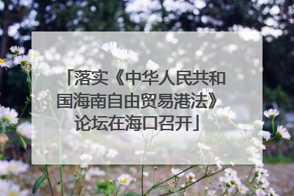 落实《中华人民共和国海南自由贸易港法》论坛在海口召开