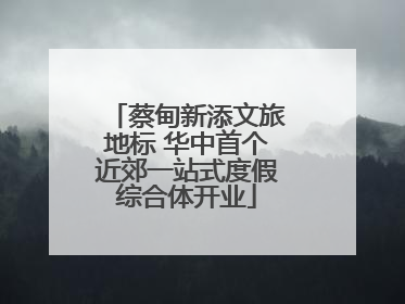 蔡甸新添文旅地标 华中首个近郊一站式度假综合体开业