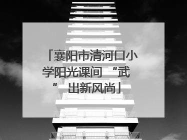 襄阳市清河口小学阳光课间 “武” 出新风尚