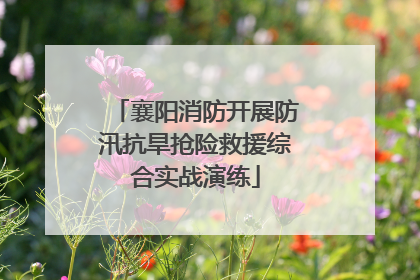 襄阳消防开展防汛抗旱抢险救援综合实战演练