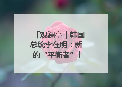 观澜亭｜韩国总统李在明：新的“平衡者”