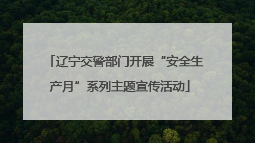 辽宁交警部门开展“安全生产月”系列主题宣传活动