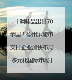 调味品出口70余国！德州乐陵市支持企业加快布局多元化国际市场