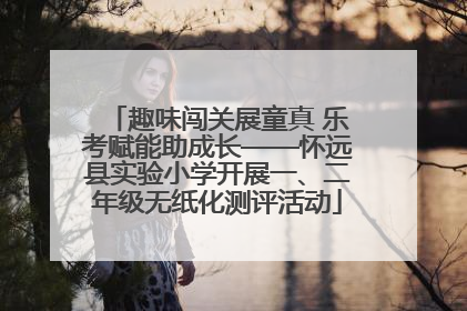 趣味闯关展童真 乐考赋能助成长——怀远县实验小学开展一、二年级无纸化测评活动