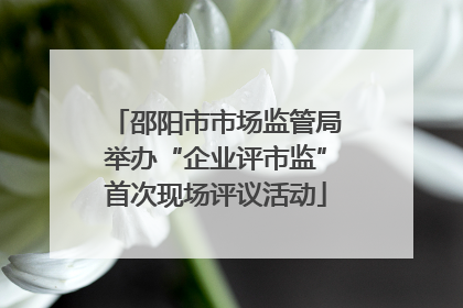 邵阳市市场监管局举办“企业评市监”首次现场评议活动