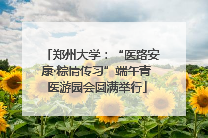 郑州大学：“医路安康·粽情传习”端午青医游园会圆满举行