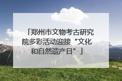 郑州市文物考古研究院多彩活动迎接“文化和自然遗产日”