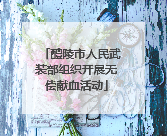 醴陵市人民武装部组织开展无偿献血活动