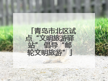 青岛市北区试点“文明旅游驿站” 倡导“邮轮文明旅游”