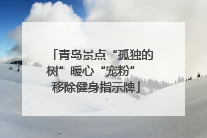 青岛景点“孤独的树”暖心“宠粉” 移除健身指示牌
