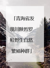 青海省发现川陕哲罗鲑野生自然繁殖种群