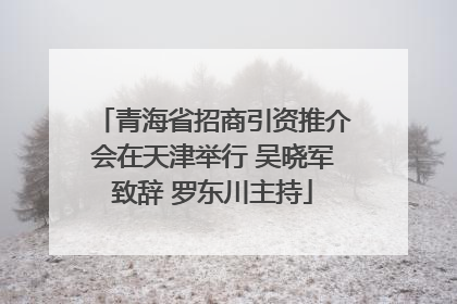 青海省招商引资推介会在天津举行 吴晓军致辞 罗东川主持