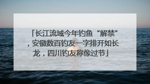 长江流域今年钓鱼“解禁”，安徽数百钓友一字排开如长龙，四川钓友称像过节