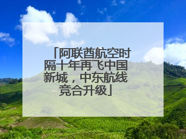 阿联酋航空时隔十年再飞中国新城，中东航线竞合升级