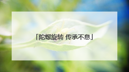 陀螺旋转 传承不息