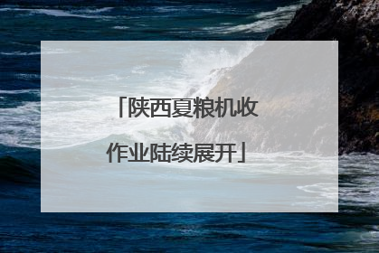 陕西夏粮机收作业陆续展开