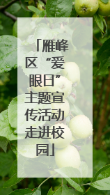 雁峰区“爱眼日”主题宣传活动走进校园