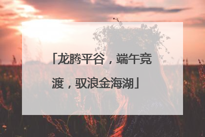 龙腾平谷，端午竞渡，驭浪金海湖