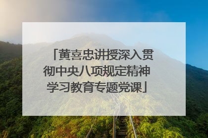 黄喜忠讲授深入贯彻中央八项规定精神学习教育专题党课