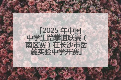 2025 年中国中学生跆拳道联赛（南区赛）在长沙市岳麓实验中学开赛