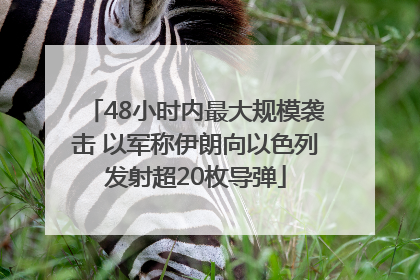 48小时内最大规模袭击 以军称伊朗向以色列发射超20枚导弹