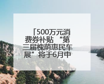 500万元消费券补贴 “第三届槐荫惠民车展”将于6月中旬举办